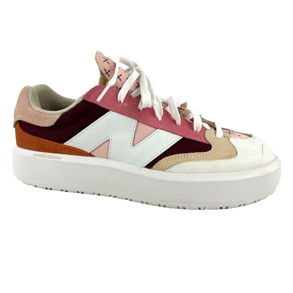 New Balance Burgundy Pink Haze White Suede Sneakers Men's Size US 12 D EUC
